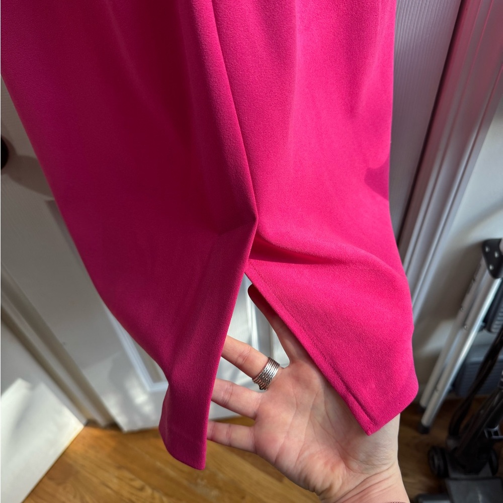 adrianna papell tie waist crepe sheath dress - Picture 8 of 10